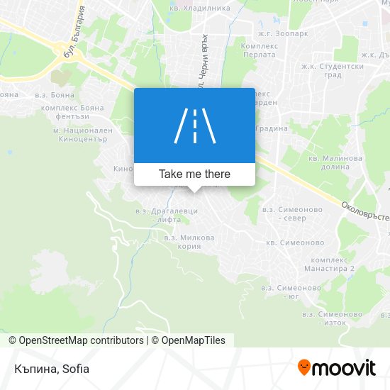 Къпина map