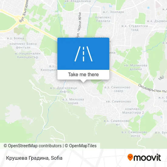 Карта Крушева Градина
