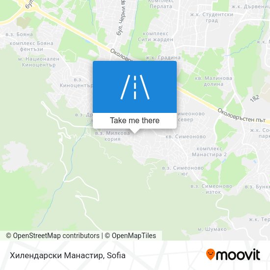 Карта Хилендарски Манастир