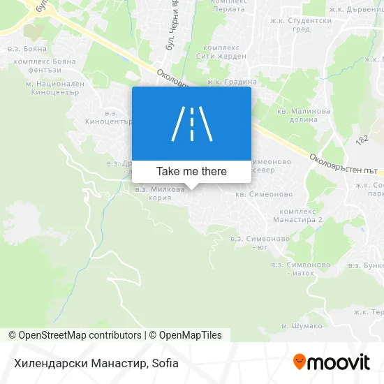 Карта Хилендарски Манастир