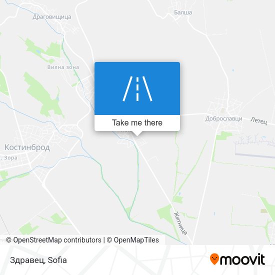 Здравец map