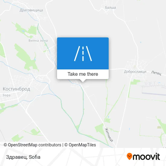 Карта Здравец