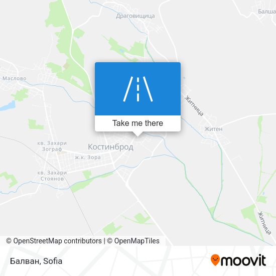 Балван map