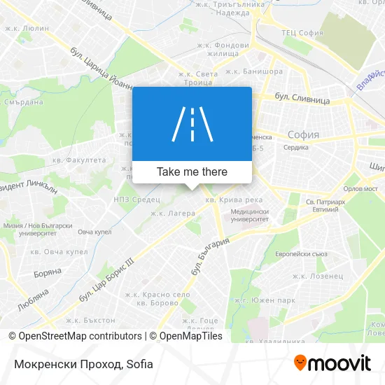 Карта Мокренски Проход