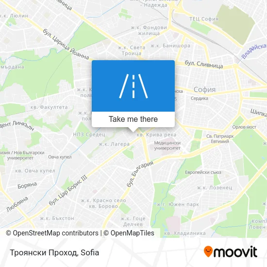 Карта Троянски Проход