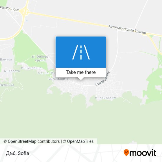Дъб map