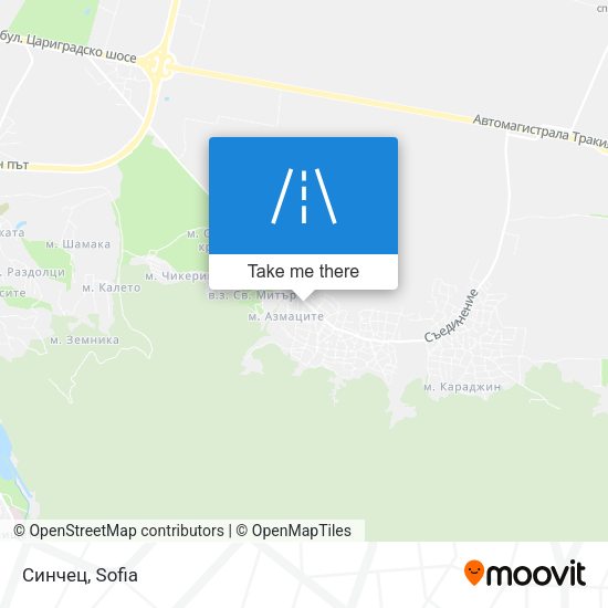 Синчец map