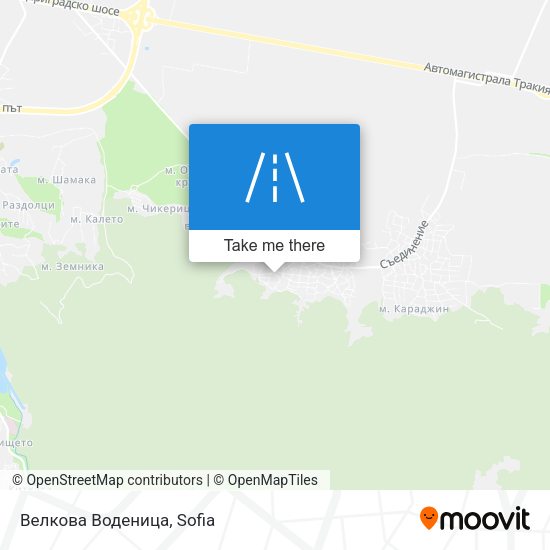 Карта Велкова Воденица