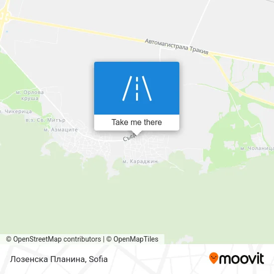 Карта Лозенска Планина