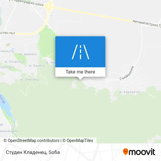 Карта Студен Кладенец