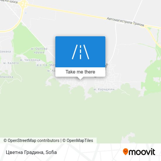 Цветна Градина map