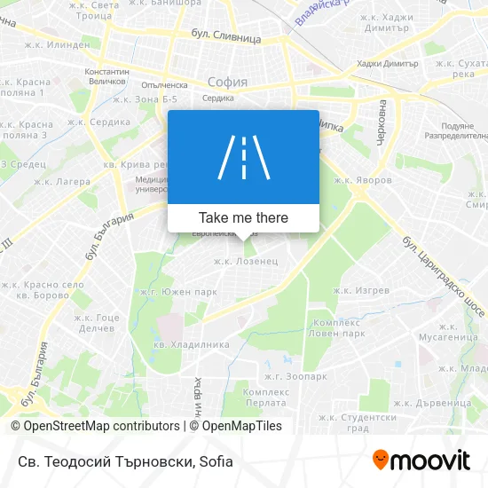 Карта Св. Теодосий Търновски