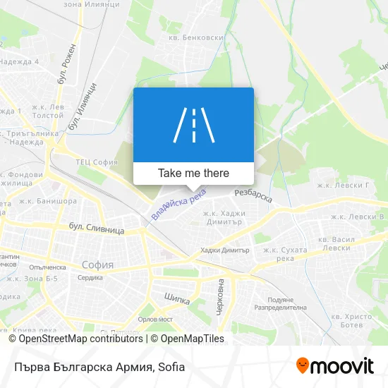 Карта Първа Българска Армия