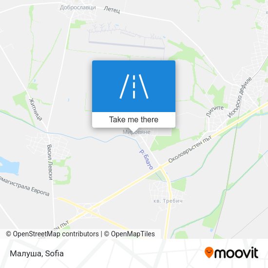 Малуша map