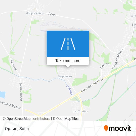 Орлин map