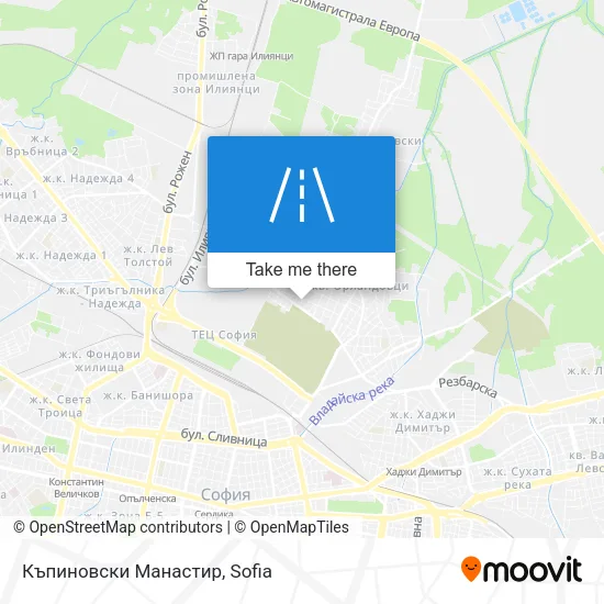 Карта Къпиновски Манастир