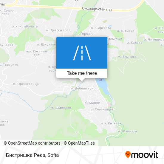 Карта Бистришка Река
