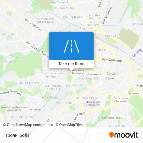 Карта Троян