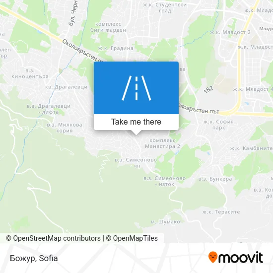 Божур map