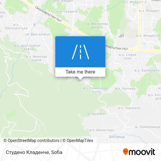 Карта Студено Кладенче