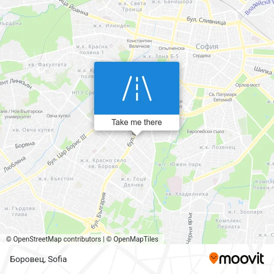 Боровец map