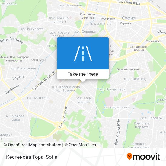 Карта Кестенова Гора