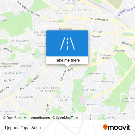 Церова Гора map