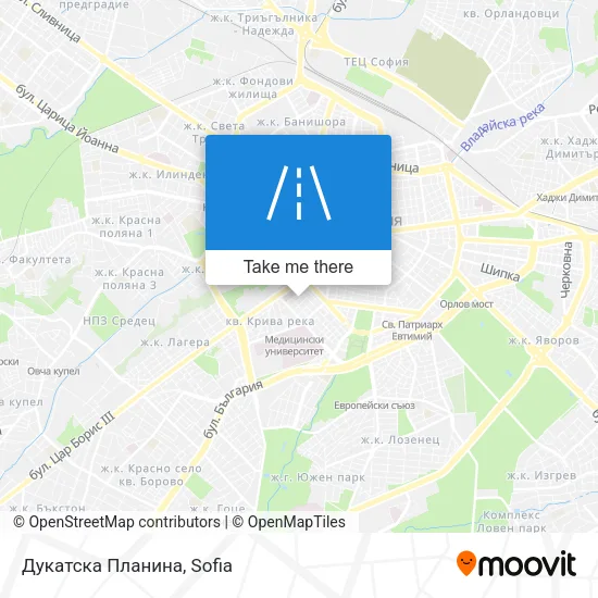 Карта Дукатска Планина