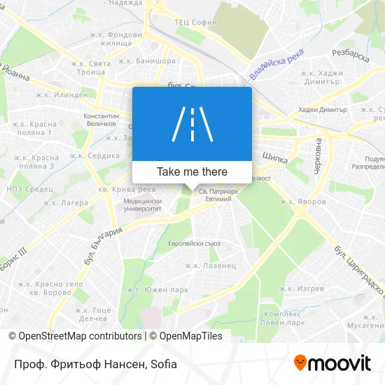 Карта Проф. Фритьоф Нансен