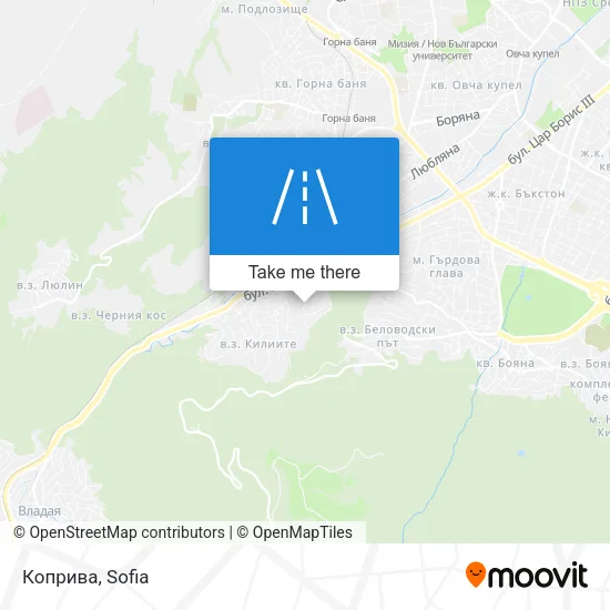 Карта Коприва