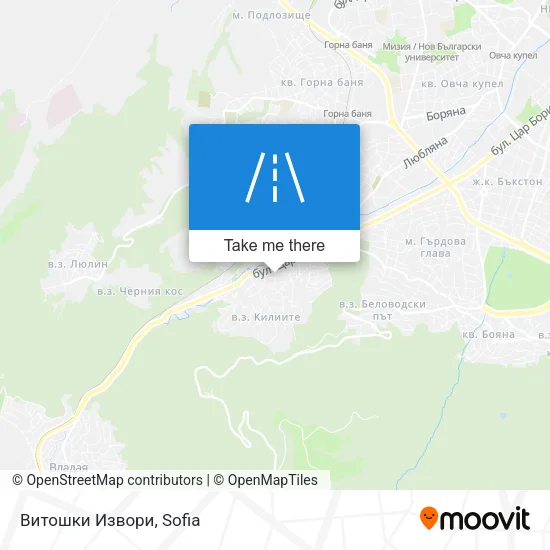 Карта Витошки Извори