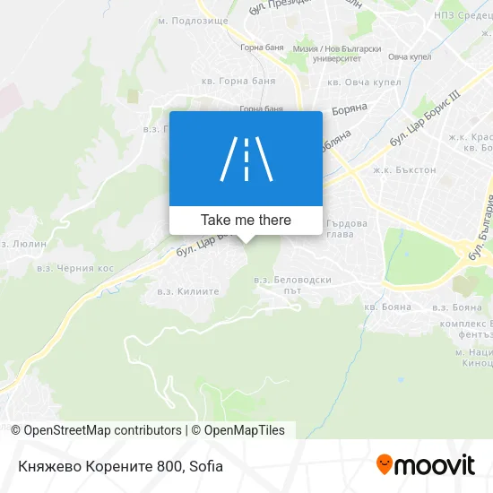 Карта Княжево Корените 800