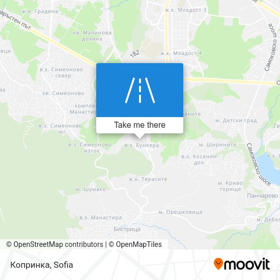 Карта Копринка