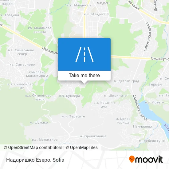 Карта Надаришко Езеро