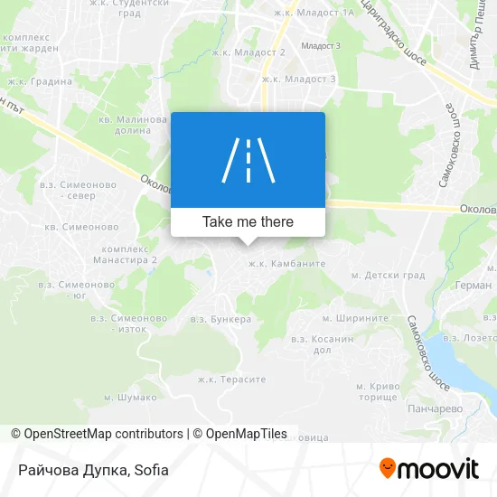 Карта Райчова Дупка