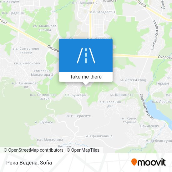 Река Ведена map