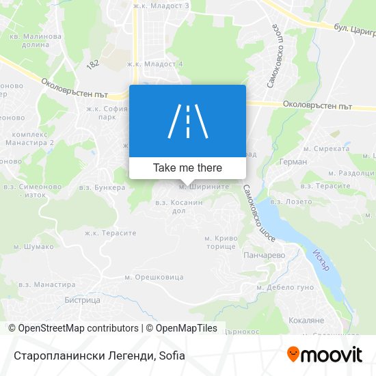 Старопланински Легенди map