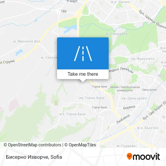 Карта Бисерно Изворче