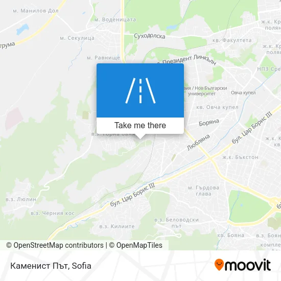 Карта Каменист Път