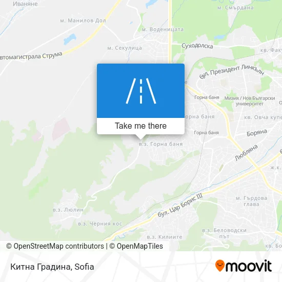 Карта Китна Градина