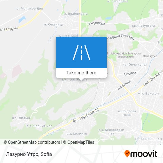 Лазурно Утро map