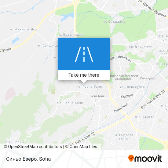 Синьо Езеро map