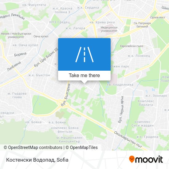 Костенски Водопад map