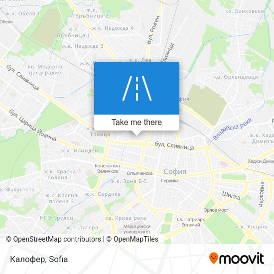 Калофер map