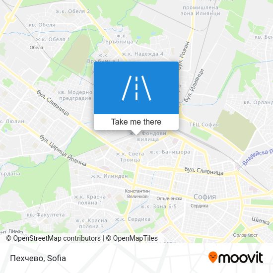 Пехчево map