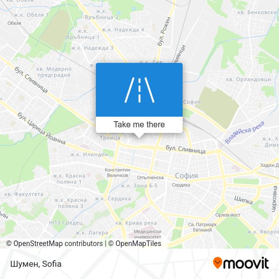 Карта Шумен