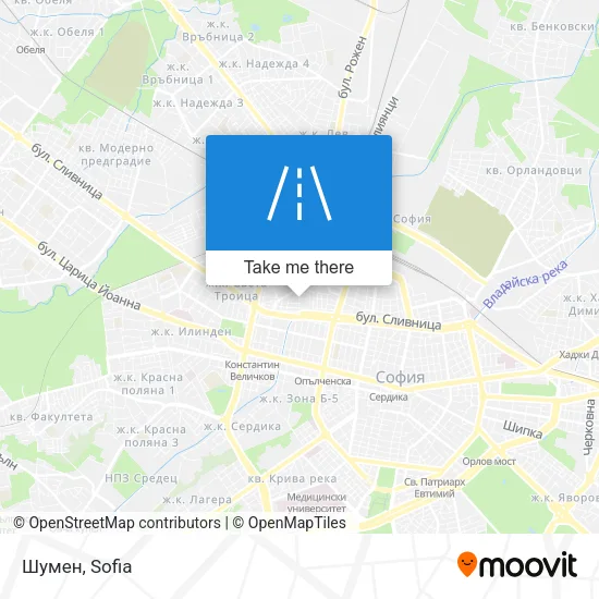 Карта Шумен