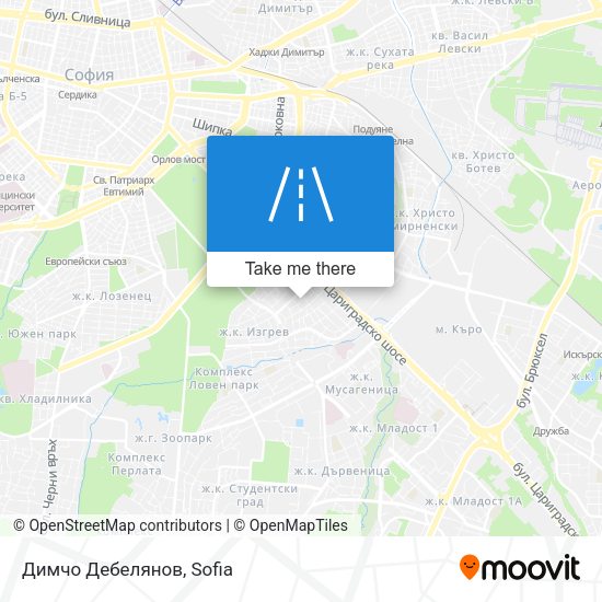 Димчо Дебелянов map