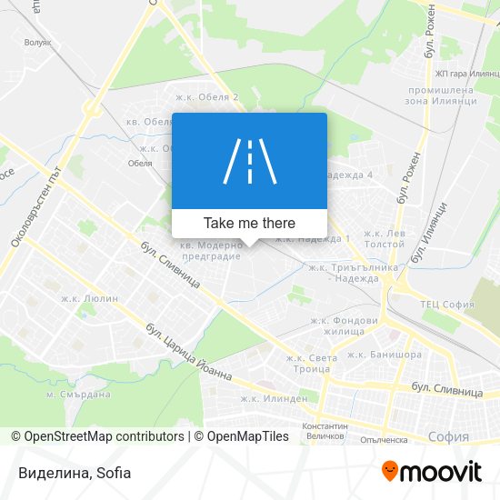 Виделина map