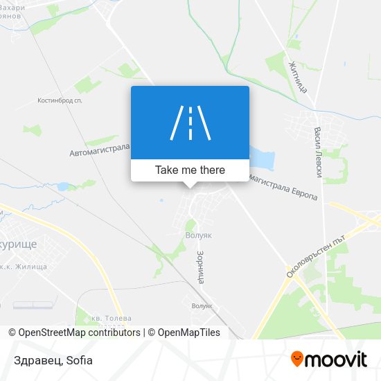 Здравец map